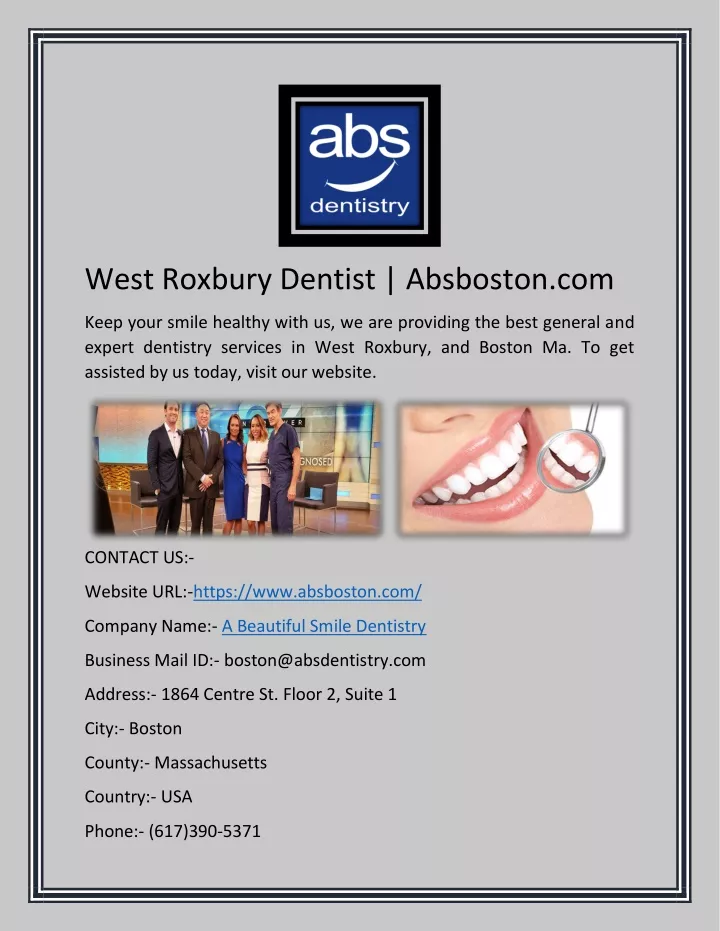 west roxbury dentist absboston com