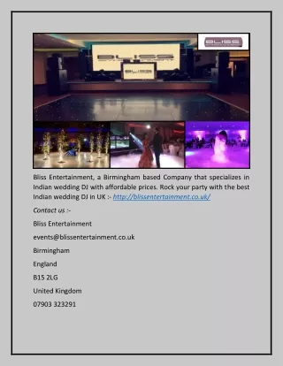 Hire Best Indian Wedding DJ in UK from Bliss Entertainment