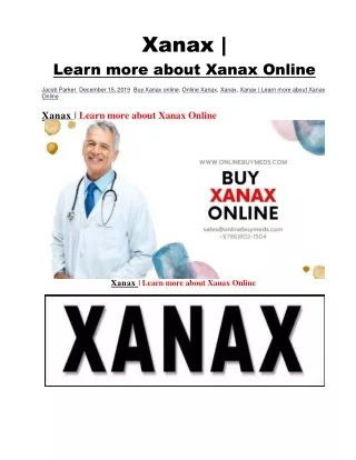 Buy Xanax 1mg Online - onlinebuymeds.com at 10% off price