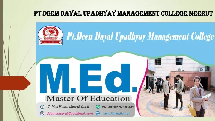 pt deem dayal upadhyay management college meerut