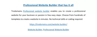 Professional Website Builder that has it all