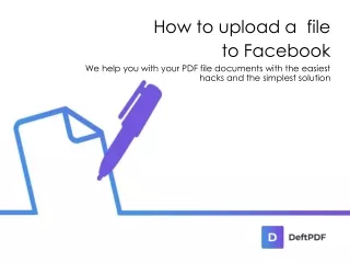 How to upload PDF to Facebook