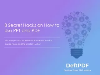 8 hacks on using PPT and PDF