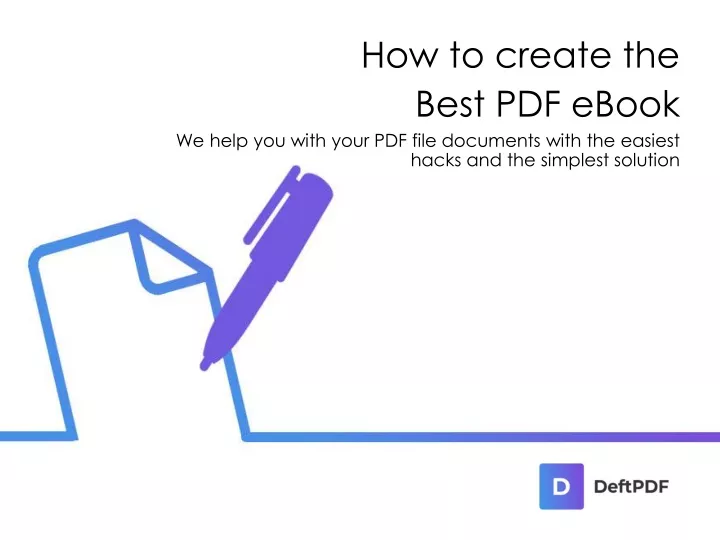 how to create the best pdf ebook