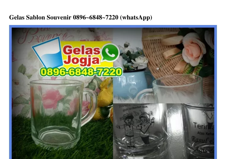 gelas sablon souvenir 0896 6848 7220 whatsapp