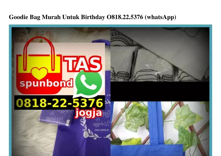 goodie bag murah untuk birthday o818 22 5376