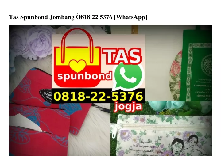 tas spunbond jombang 818 22 5376 whatsapp