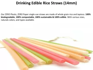 Drinking Edible Rice Straws -14mm | Ricestrawindia