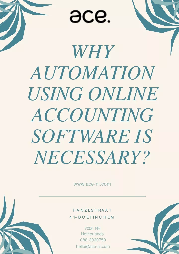 why automation using online accounting software