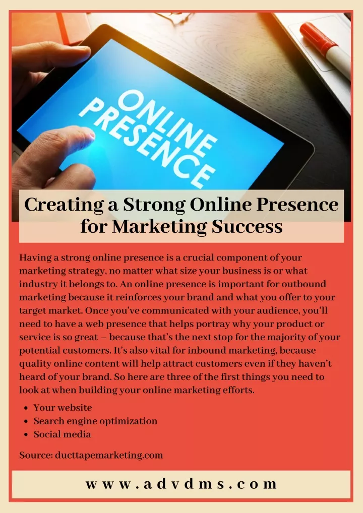 creating a strong online presence for marketing