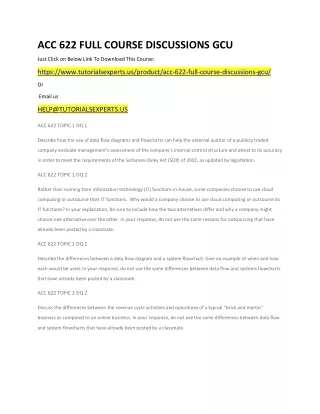 acc 622 full course discussions gcu