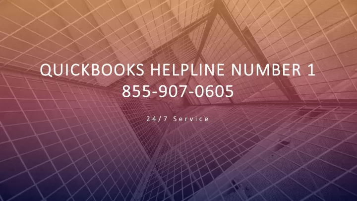 quickbooks helpline number 1 855 907 0605