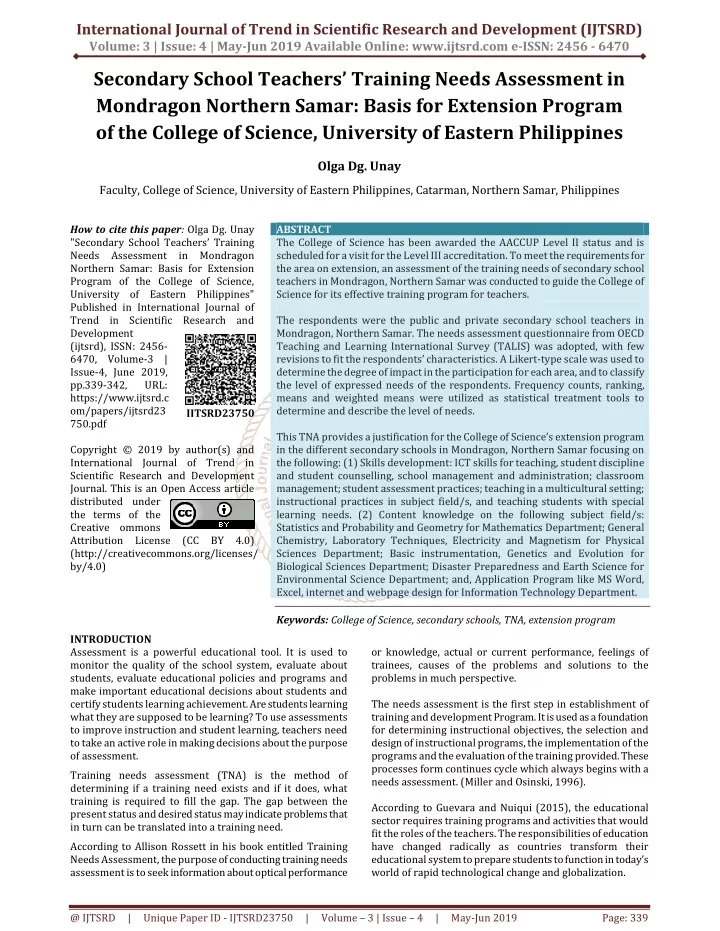 international journal of trend in scientific