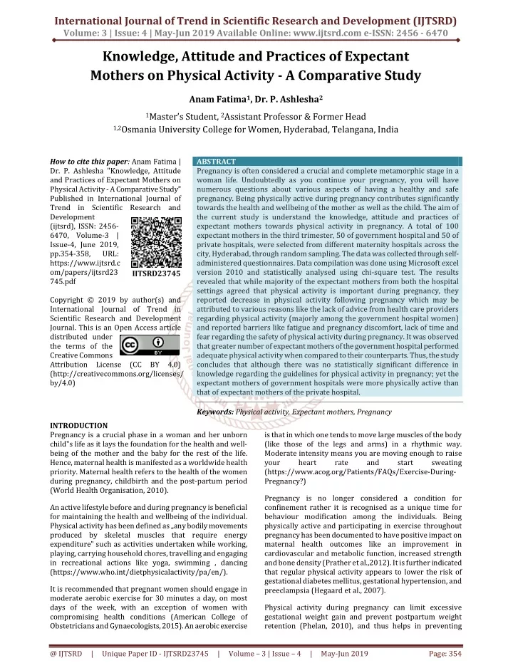 international journal of trend in scientific