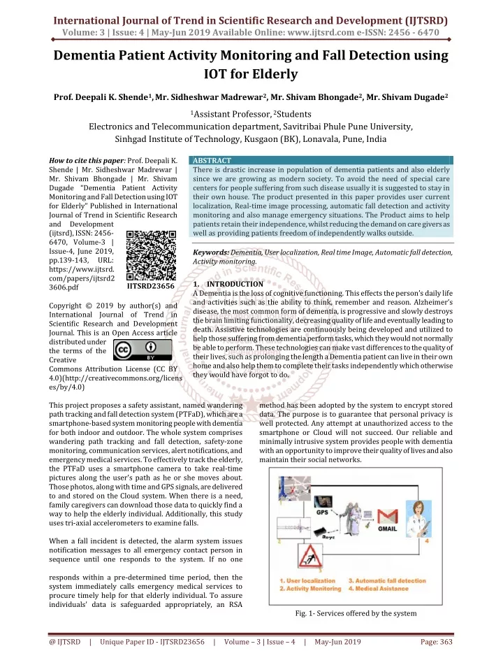 international journal of trend in scientific