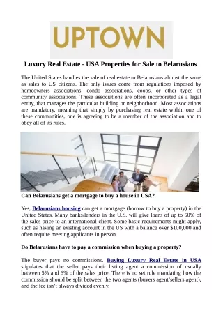 Luxury Real Estate - USA Properties for Sale to Belarusians