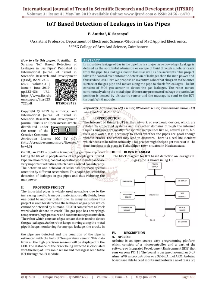 international journal of trend in scientific