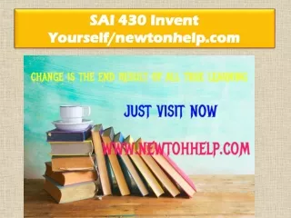 SAI 430 Invent Yourself/newtonhelp.com