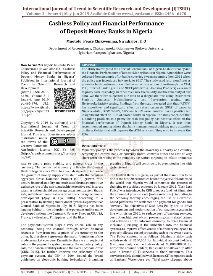 international journal of trend in scientific