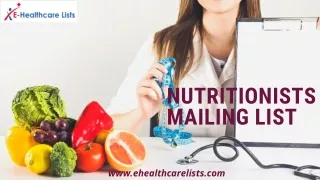 Nutriotionists Mailing List