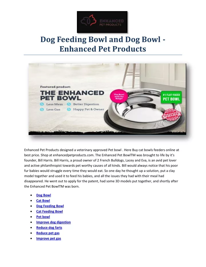dog feeding bowl and dog bowl enhanced