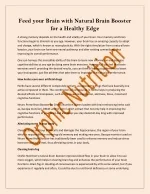 Feed Your Brain With Natural Brain Booster for a Healthy Edge - slide 1