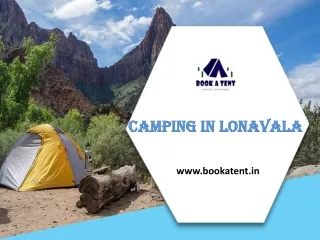 Camping in Lonavala- Book A Tent