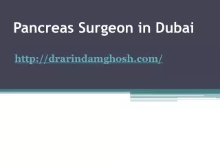 Pancreas Surgeon in Dubai