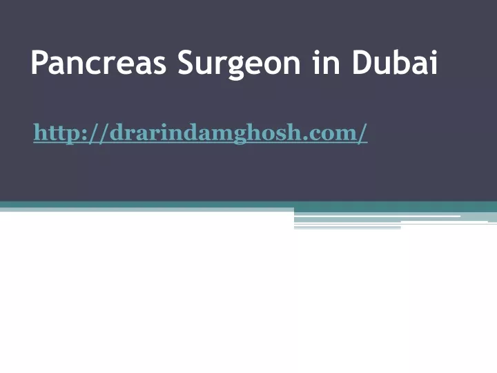 pancreas surgeon in dubai