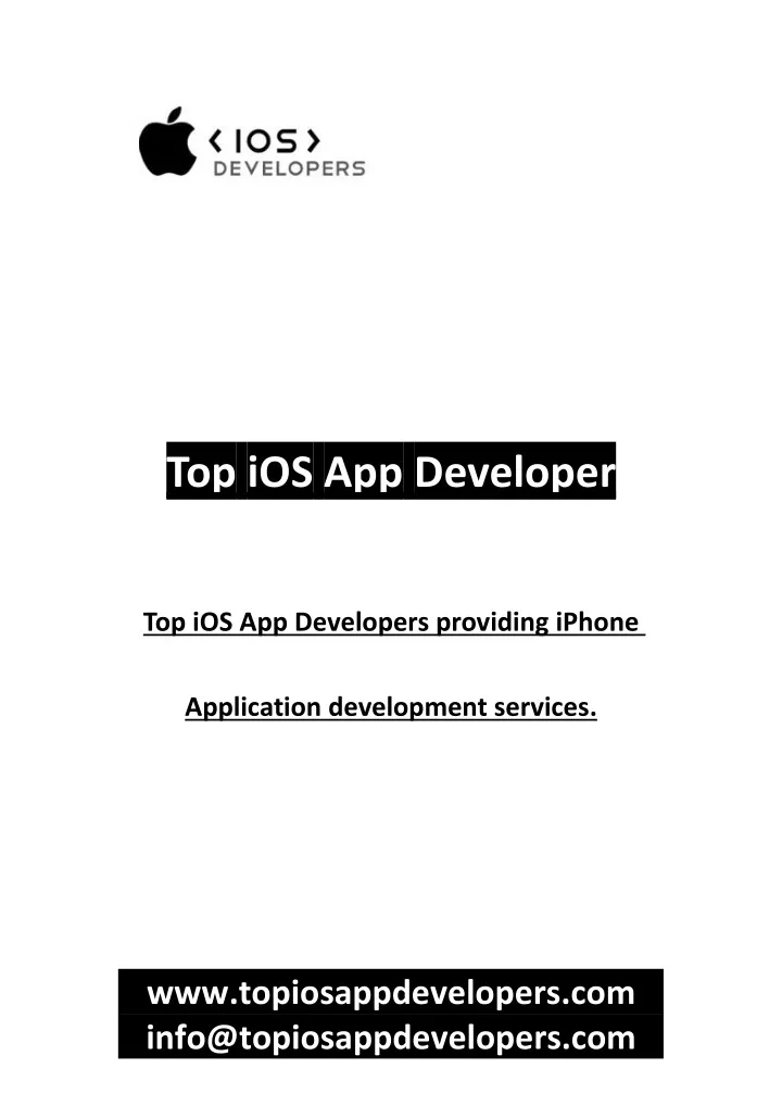 top ios app developer