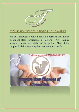 Infertility Treatment at Thanawala's