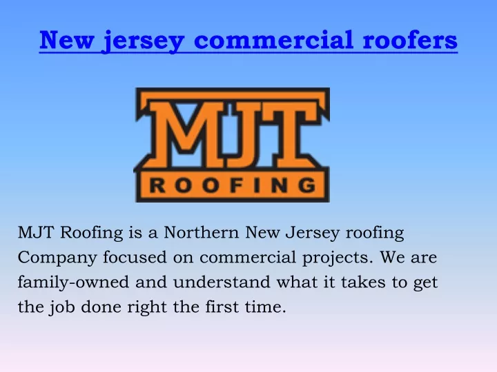 new jersey commercial roofers