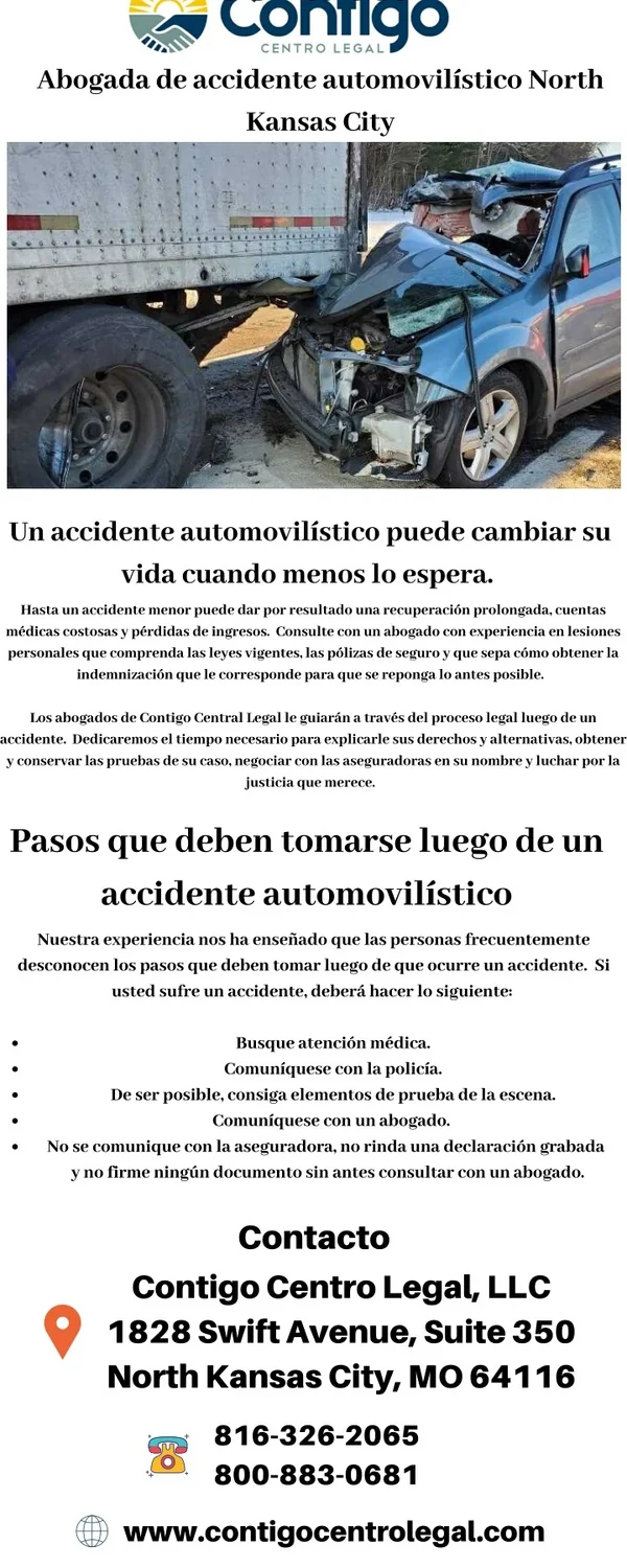 Abogada de accidente automovilístico North Kansas City