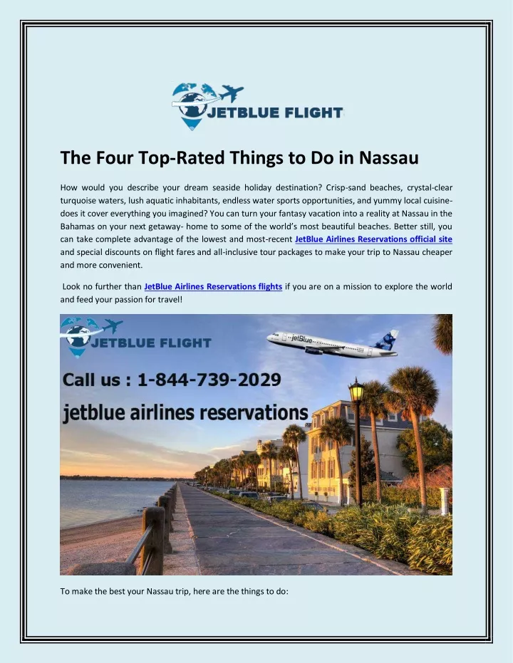 the four top rated things to do in nassau