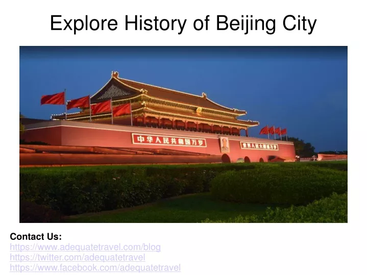 explore history of beijing city