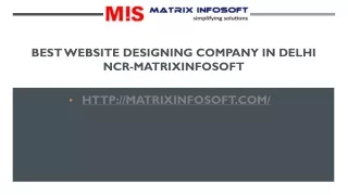 Best website designing company in Delhi NCR-matrixinfosoft