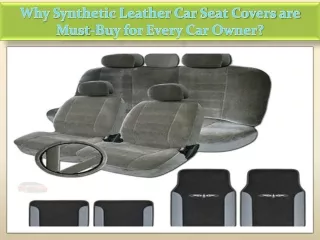Why Synthetic Leather Car Seat Covers are Must-Buy for Every Car Owner