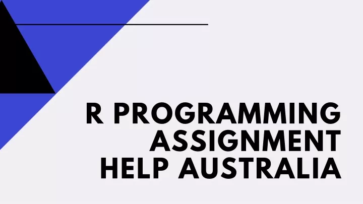 r programming assignment help australia
