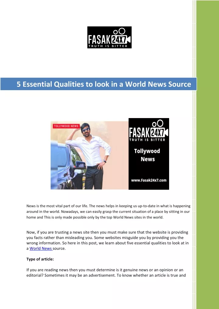 5 essential qualities to look in a world news