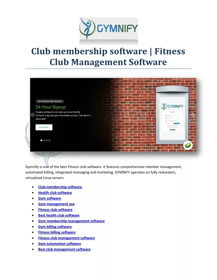 club membership software fitness club management