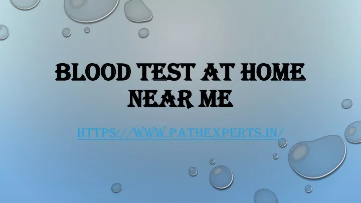 blood test at home near me