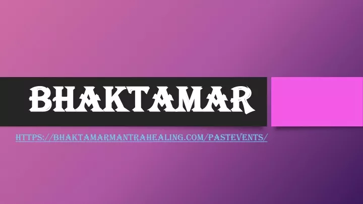 bhaktamar