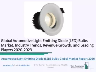 Automotive Light Emitting Diode (LED) Bulbs Global Market Report 2020