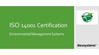 ISO 14001 Certification | Environmental Management Systems | Ibex Systems