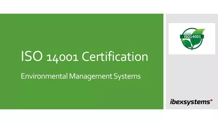 iso 14001 certification environmental management systems