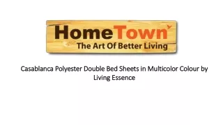 Casablanca Polyester Double Bed Sheets in Multicolor Colour by Living Essence