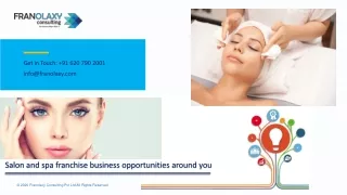Salon and spa franchise business opportunities around you
