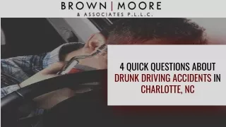 4 Quick Questions About Drunk Driving Accidents In Charlotte, NC