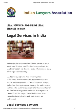 Legal Services & Free Legal Advice
