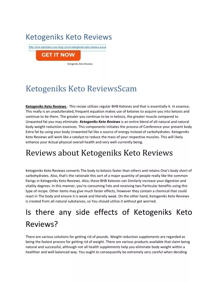 ketogeniks keto reviews